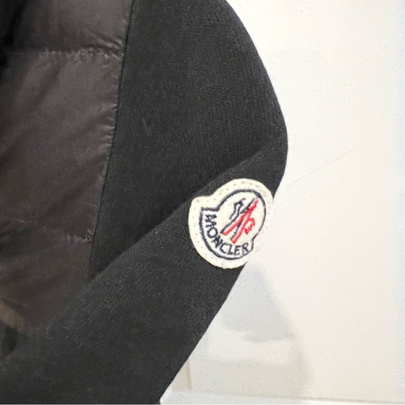 Moncler Black Puffer Jacket with Hoodie - Picture 2 of 6
